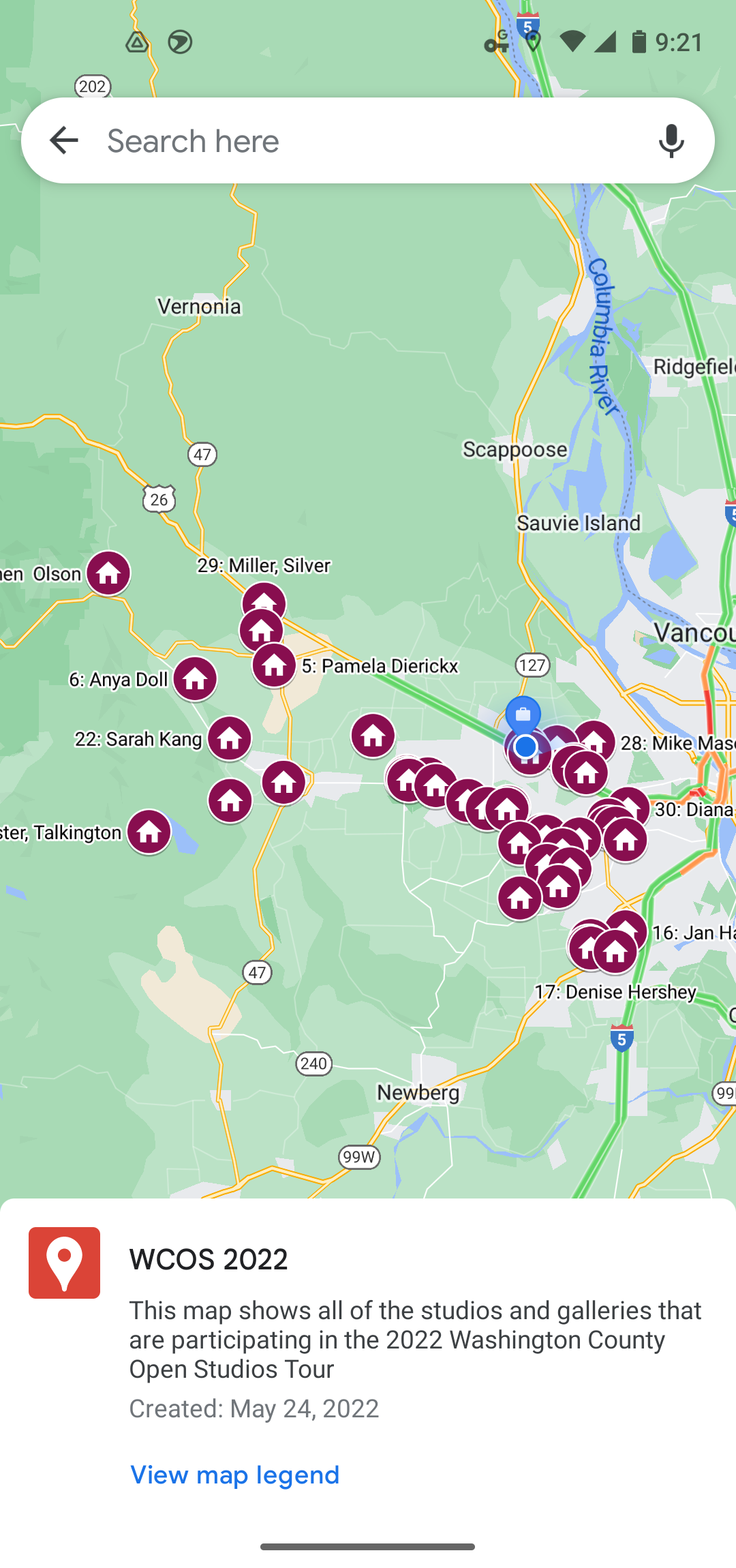 How to use the Online Map Washington - Screenshot 20220824 092143 147 